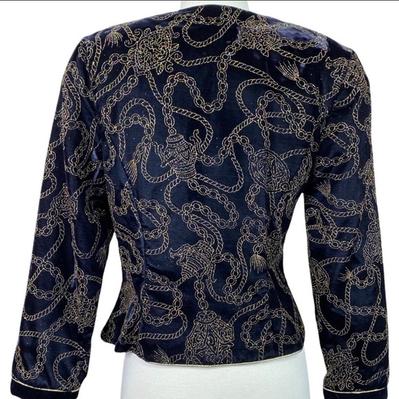 Vintage Scott McClintock Velvet Jacket SZ 8 - Picture 3 of 4